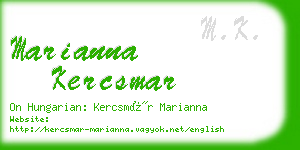 marianna kercsmar business card